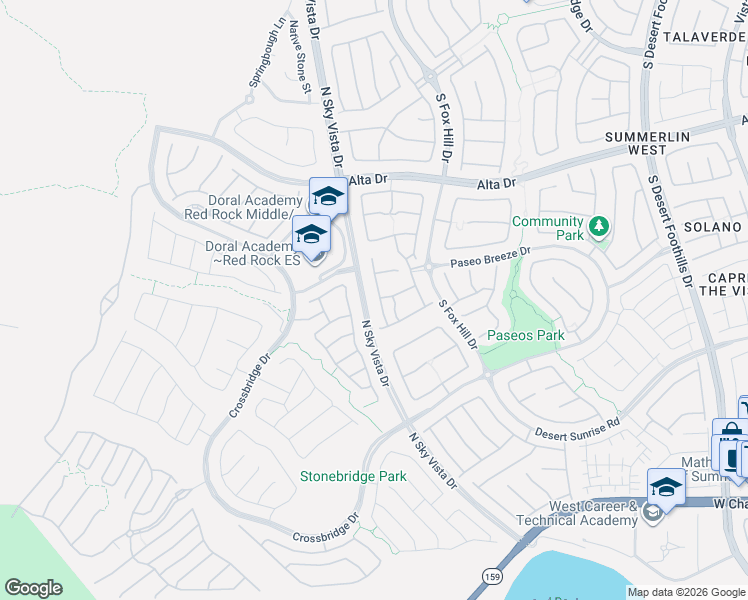 map of restaurants, bars, coffee shops, grocery stores, and more near 729 Catalina Aisle Street in Las Vegas