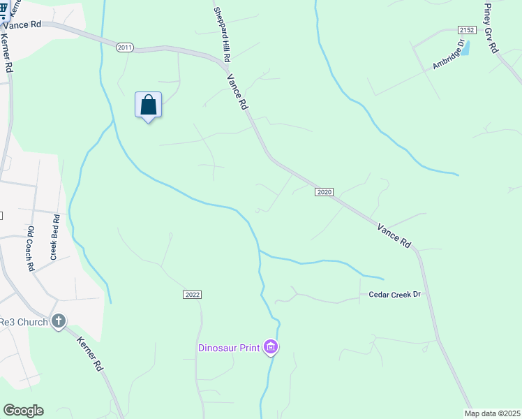 map of restaurants, bars, coffee shops, grocery stores, and more near 7830 Vance Road in Kernersville