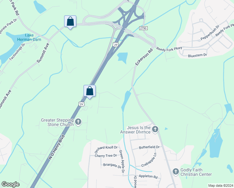 map of restaurants, bars, coffee shops, grocery stores, and more near 3719 Anita Lane in Greensboro