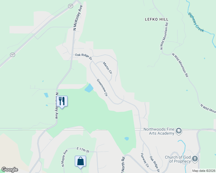 map of restaurants, bars, coffee shops, grocery stores, and more near 721 Greenview Circle in Sand Springs