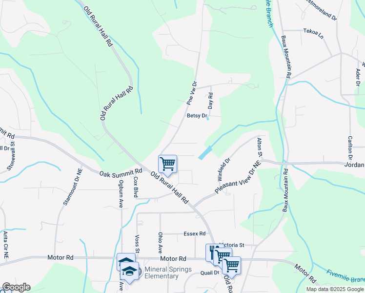 map of restaurants, bars, coffee shops, grocery stores, and more near 1124 Cook Street in Winston-Salem
