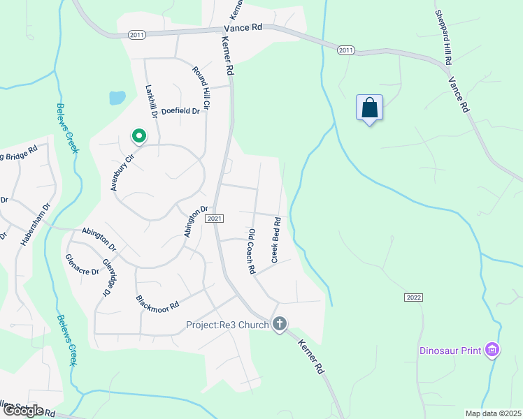 map of restaurants, bars, coffee shops, grocery stores, and more near 1537 Old Coach Road in Kernersville