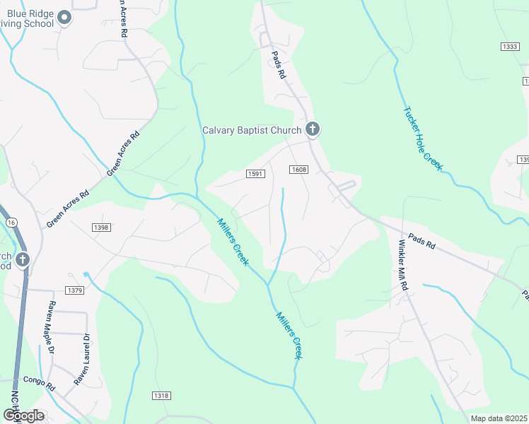map of restaurants, bars, coffee shops, grocery stores, and more near 274 Dixie Hill Road in North Wilkesboro