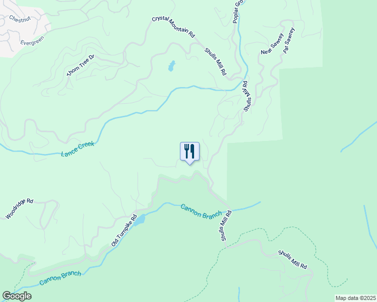 map of restaurants, bars, coffee shops, grocery stores, and more near 218 Crestwood Forest Drive in Boone