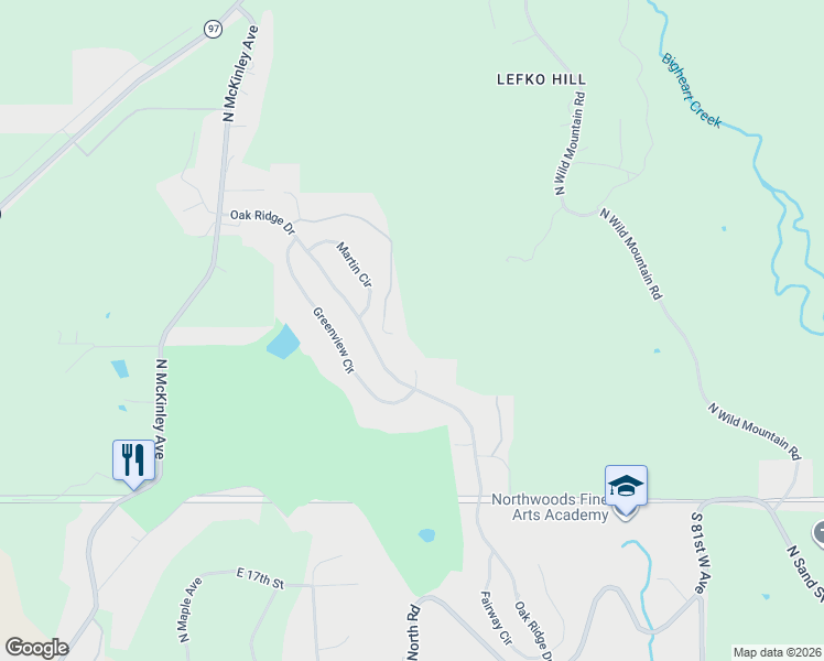 map of restaurants, bars, coffee shops, grocery stores, and more near 625 Arrowhead Stree in Sand Springs