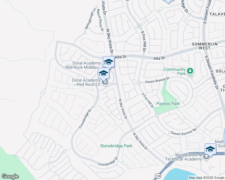 map of restaurants, bars, coffee shops, grocery stores, and more near 688 Rogue Wave Street in Las Vegas