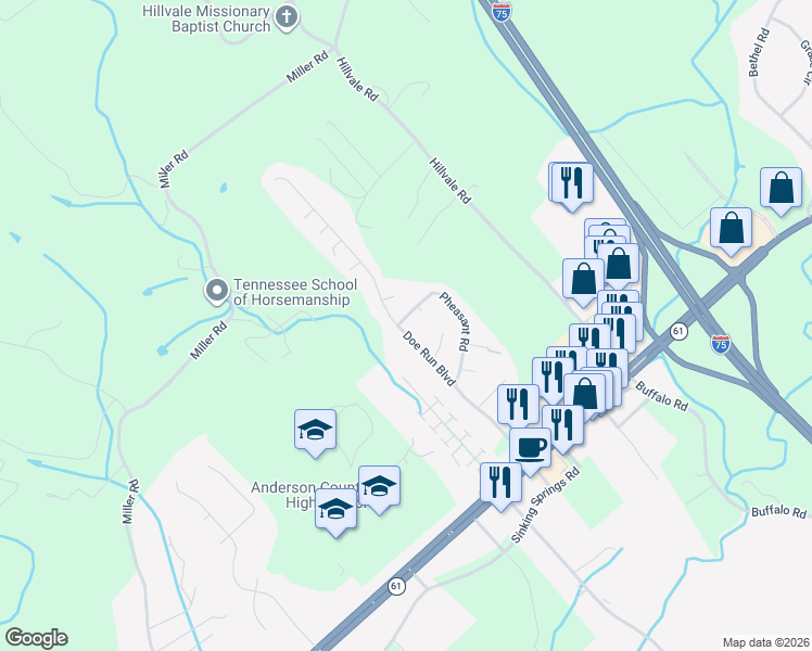 map of restaurants, bars, coffee shops, grocery stores, and more near 301 Pheasant Lane in Clinton