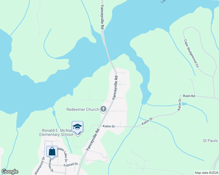 map of restaurants, bars, coffee shops, grocery stores, and more near 4913 Yanceyville Road in Browns Summit