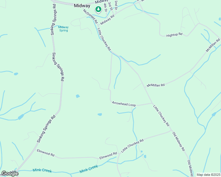 map of restaurants, bars, coffee shops, grocery stores, and more near 295 Arrowhead Loop in Midway