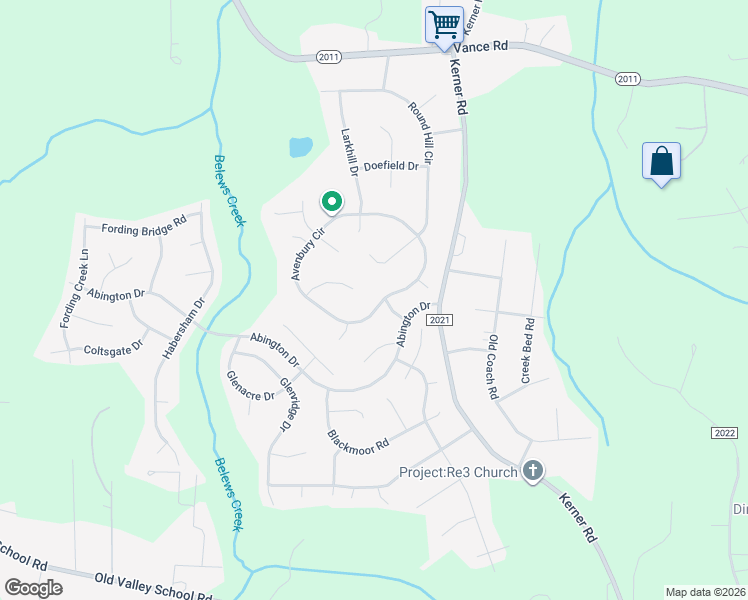 map of restaurants, bars, coffee shops, grocery stores, and more near 7100 Avenbury Circle in Kernersville
