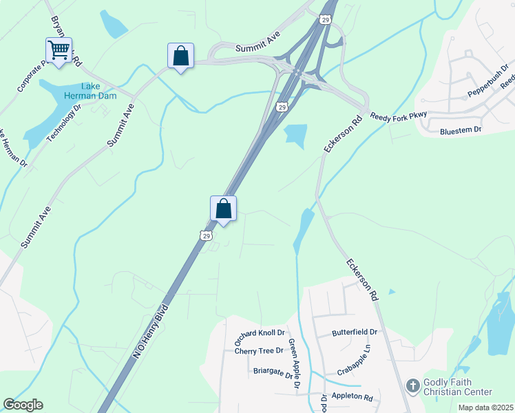 map of restaurants, bars, coffee shops, grocery stores, and more near 3711 Anita Lane in Greensboro