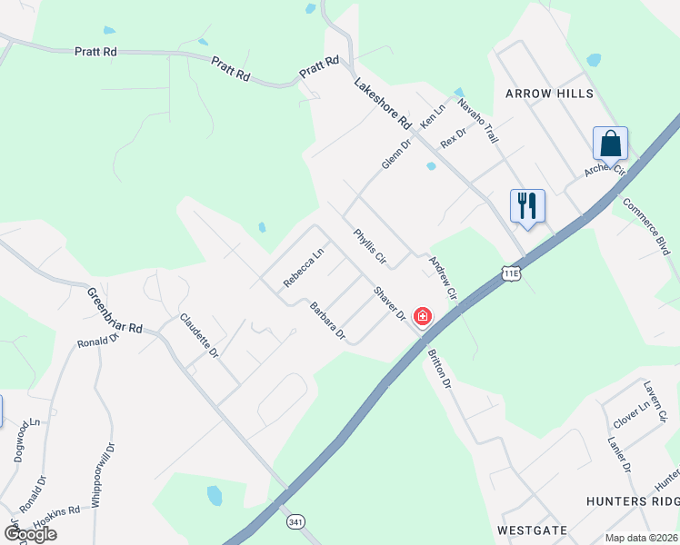 map of restaurants, bars, coffee shops, grocery stores, and more near 7027 Maxwell Terrace in Talbott