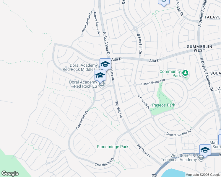 map of restaurants, bars, coffee shops, grocery stores, and more near 688 Rogue Wave Street in Las Vegas