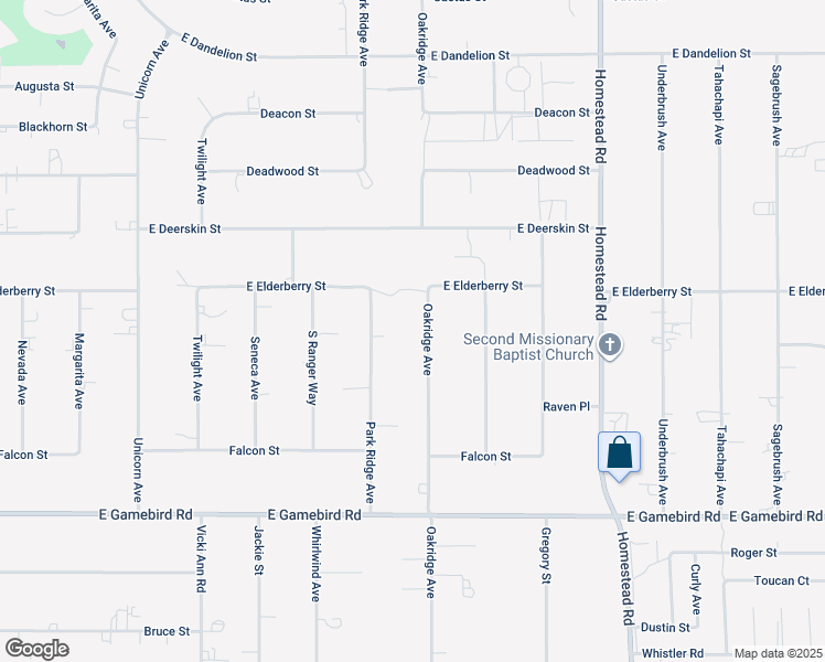 map of restaurants, bars, coffee shops, grocery stores, and more near 3580 Oakridge Avenue in Pahrump