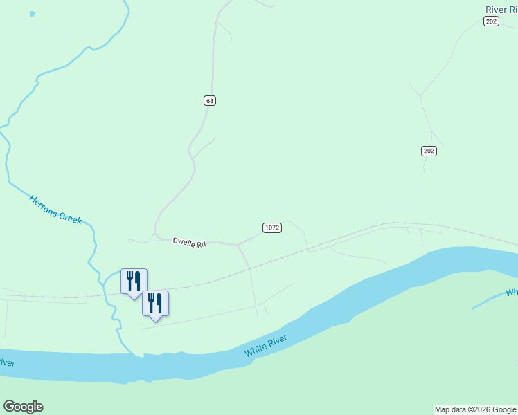 map of restaurants, bars, coffee shops, grocery stores, and more near Co Road 1072 in Norfork