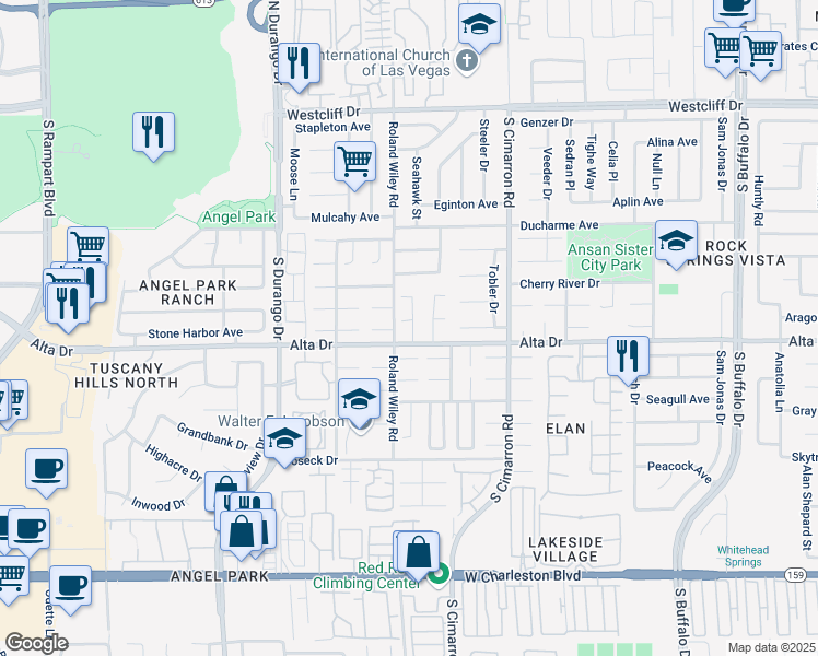 map of restaurants, bars, coffee shops, grocery stores, and more near 8249 Illusion Court in Las Vegas