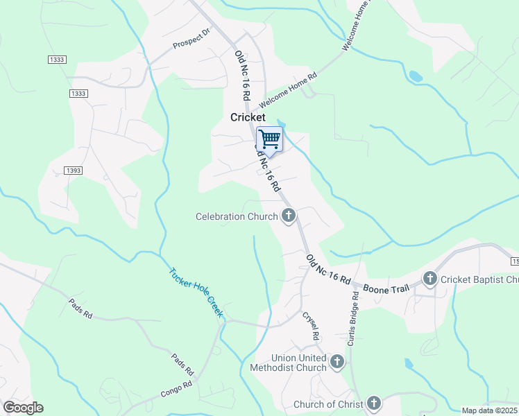 map of restaurants, bars, coffee shops, grocery stores, and more near 135 Milton Drive in North Wilkesboro