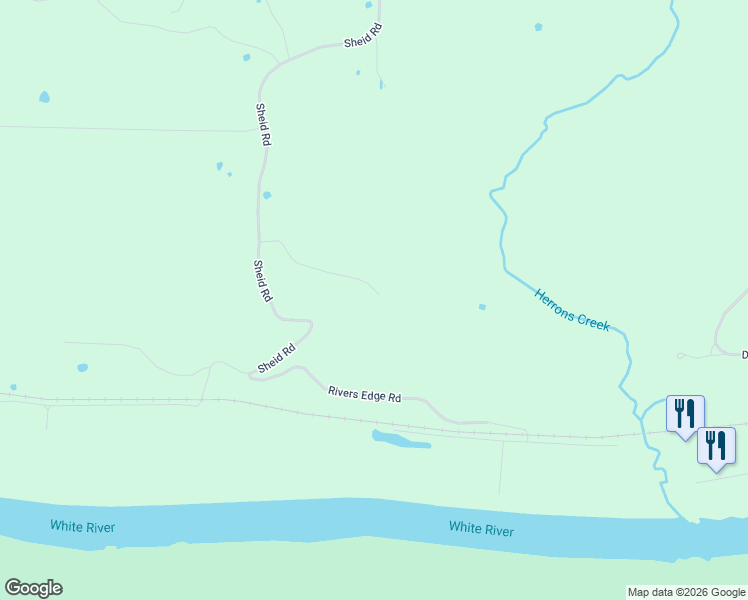 map of restaurants, bars, coffee shops, grocery stores, and more near 2682 Sheid Road in Norfork