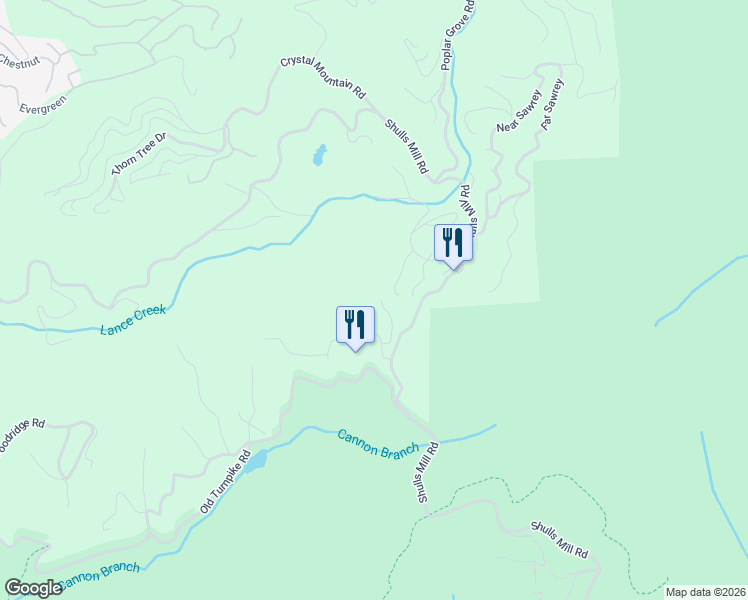 map of restaurants, bars, coffee shops, grocery stores, and more near 209 Mossy Springs Lane in Boone
