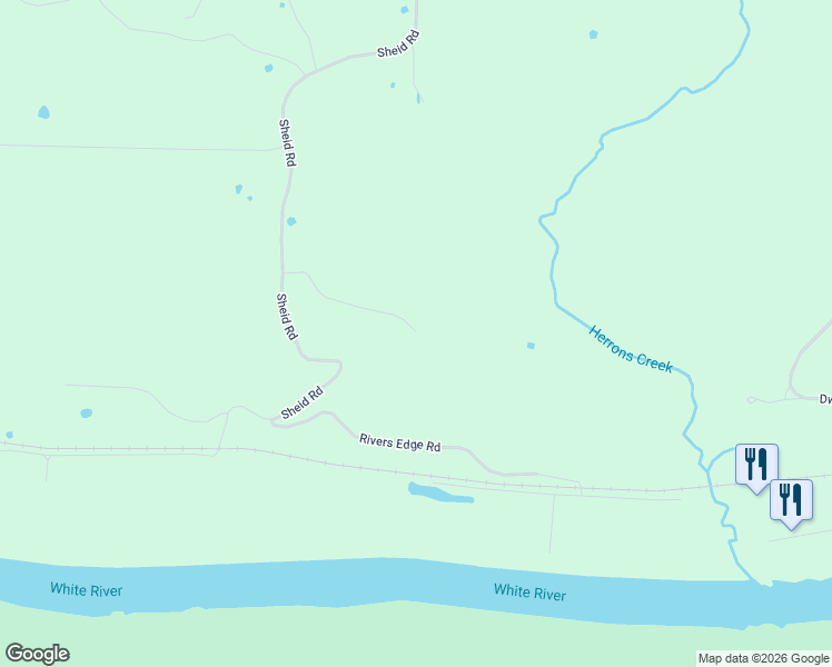 map of restaurants, bars, coffee shops, grocery stores, and more near 2682 Sheid Road in Norfork