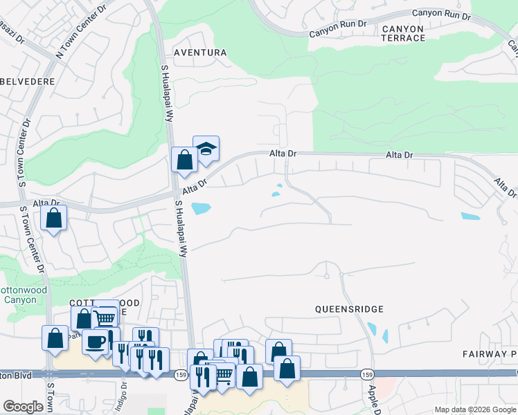 map of restaurants, bars, coffee shops, grocery stores, and more near 9732 Verlaine Court in Las Vegas