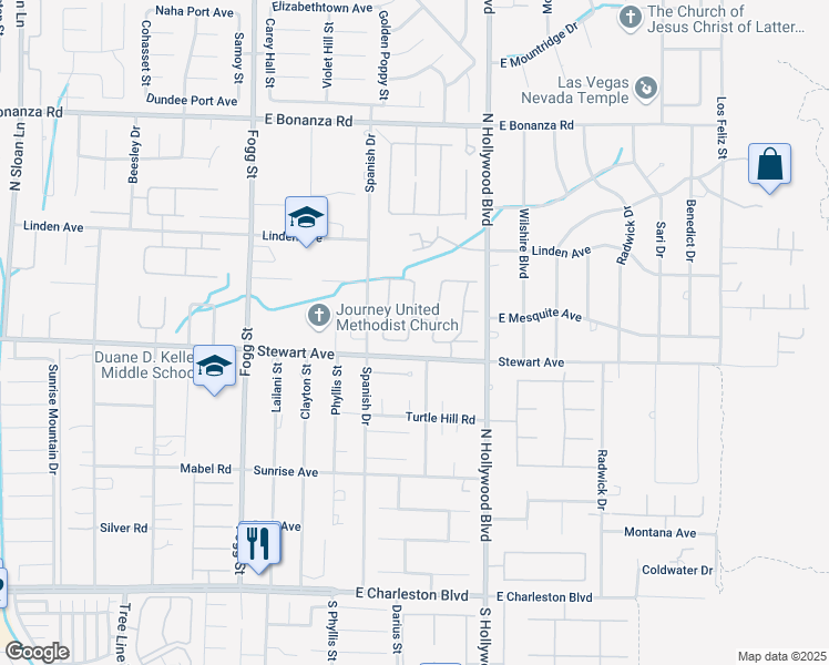 map of restaurants, bars, coffee shops, grocery stores, and more near 461 Sunset Villa Drive in Las Vegas