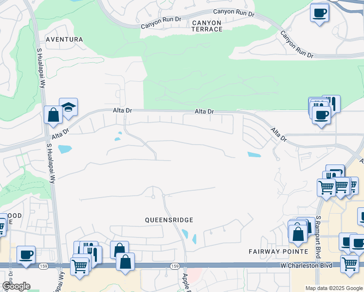 map of restaurants, bars, coffee shops, grocery stores, and more near 9517 Verlaine Court in Las Vegas