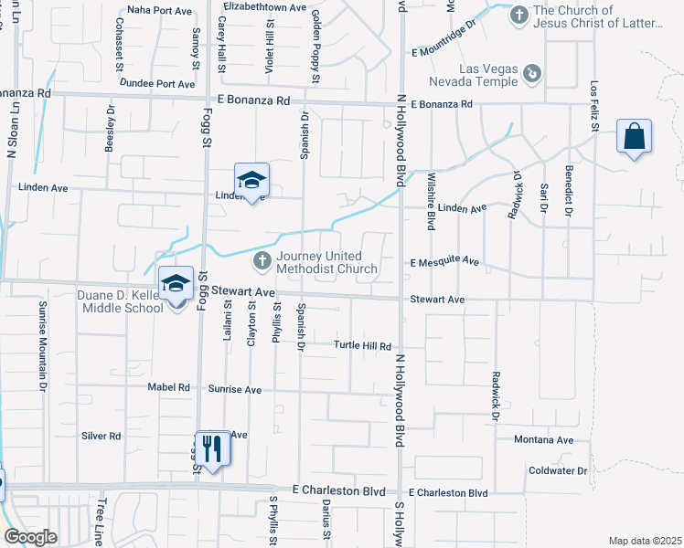 map of restaurants, bars, coffee shops, grocery stores, and more near 461 Sunset Villa Drive in Las Vegas