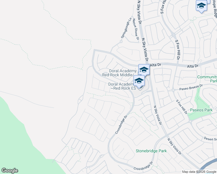 map of restaurants, bars, coffee shops, grocery stores, and more near 12556 Point Sierra Street in Las Vegas
