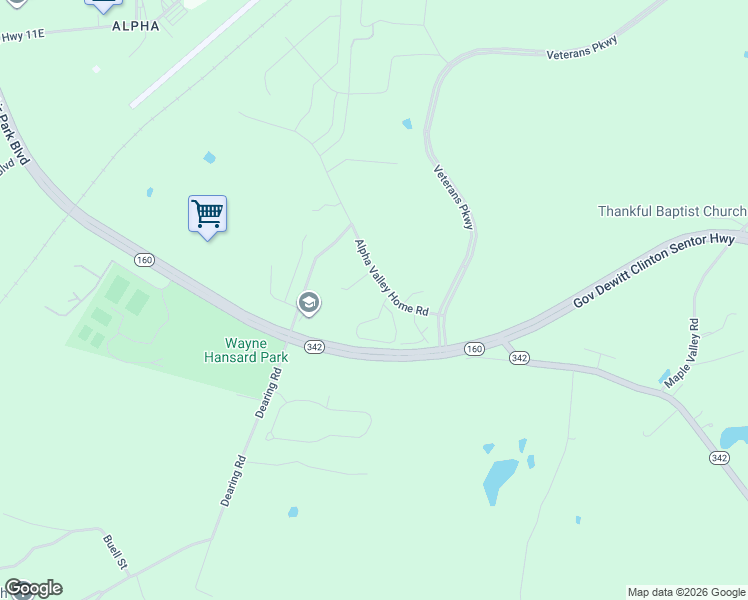map of restaurants, bars, coffee shops, grocery stores, and more near 1054 Alpha Valley Home Road in Morristown