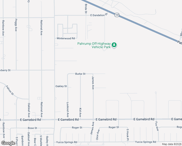 map of restaurants, bars, coffee shops, grocery stores, and more near 4360 East Blake Street in Pahrump