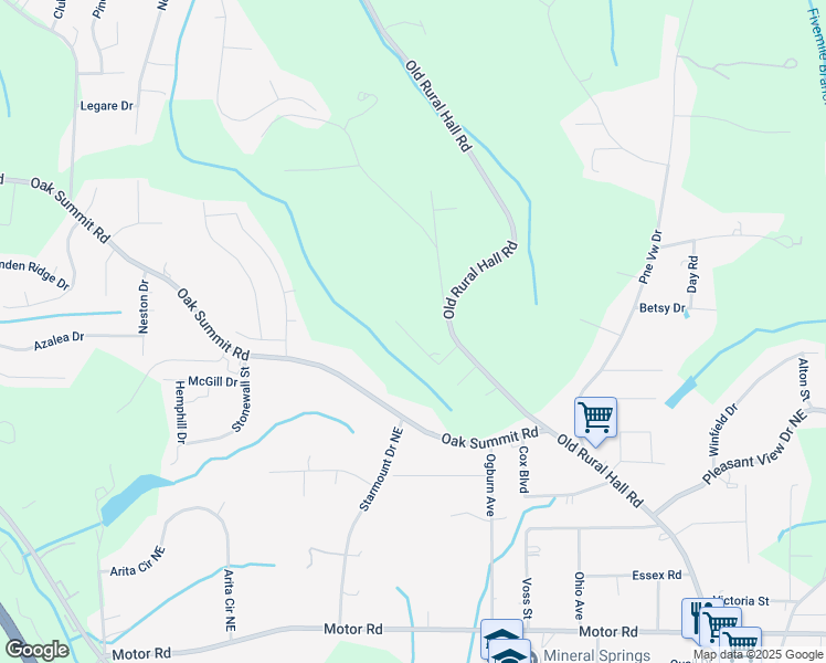 map of restaurants, bars, coffee shops, grocery stores, and more near 5435 Helen Avenue in Winston-Salem