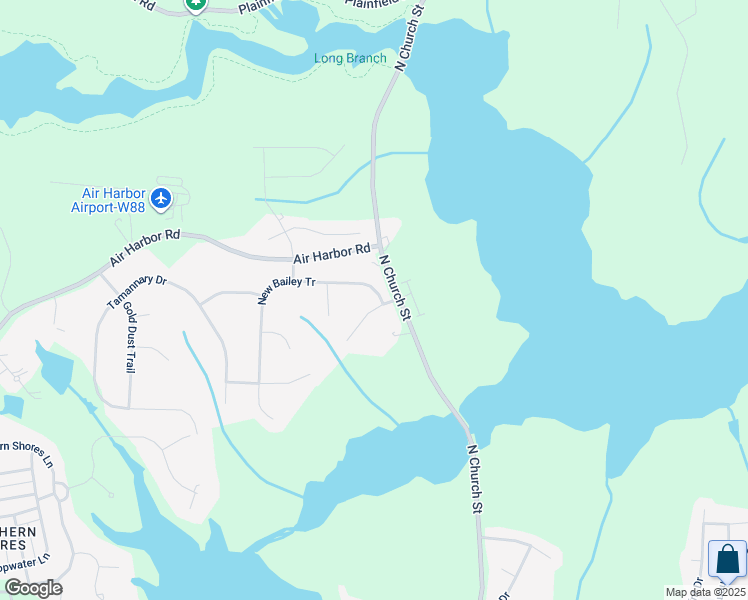map of restaurants, bars, coffee shops, grocery stores, and more near 6003 New Bailey Trail in Greensboro