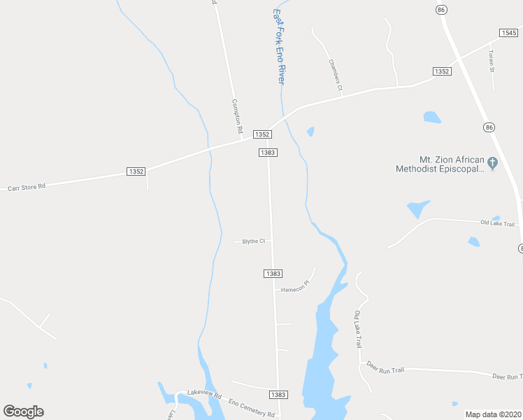 map of restaurants, bars, coffee shops, grocery stores, and more near 5020 Eno Cemetery Road in Cedar Grove