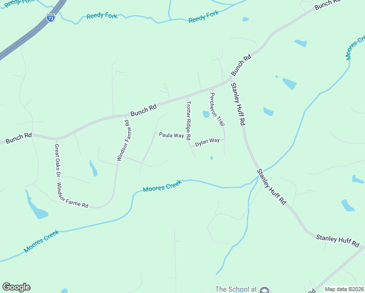 map of restaurants, bars, coffee shops, grocery stores, and more near 6101 Trotter Ridge Road in Summerfield