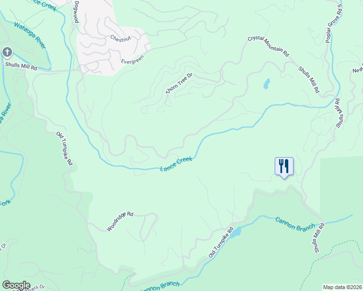 map of restaurants, bars, coffee shops, grocery stores, and more near 1581 Shulls Mill Road in Boone