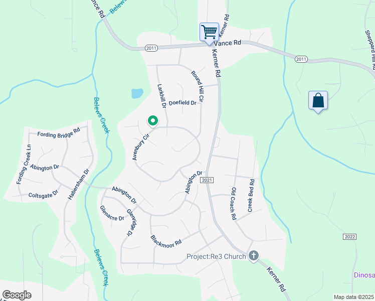 map of restaurants, bars, coffee shops, grocery stores, and more near 1633 Round Hill Circle in Kernersville