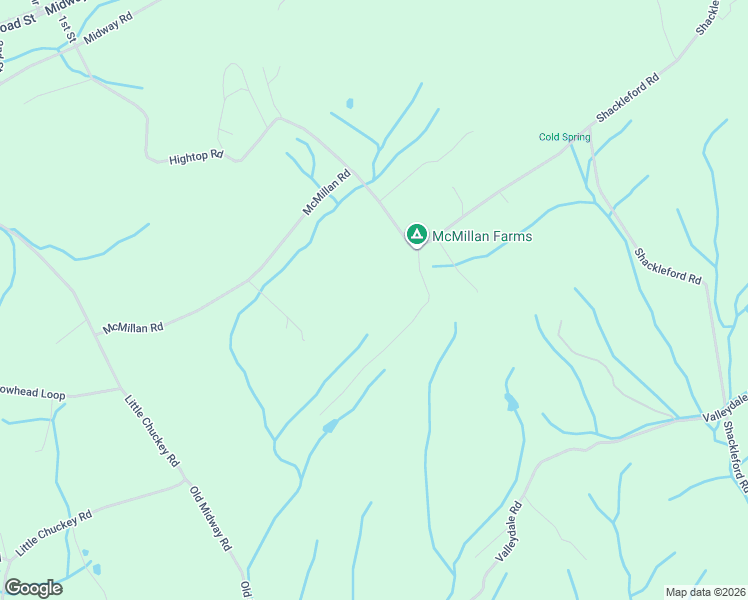 map of restaurants, bars, coffee shops, grocery stores, and more near 545 McMillan Road in Midway