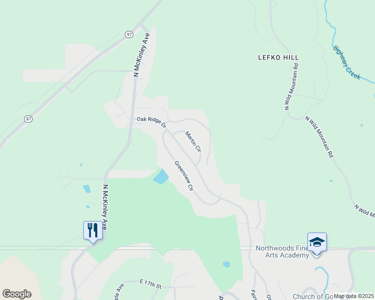 map of restaurants, bars, coffee shops, grocery stores, and more near 727 Oak Ridge Drive in Sand Springs