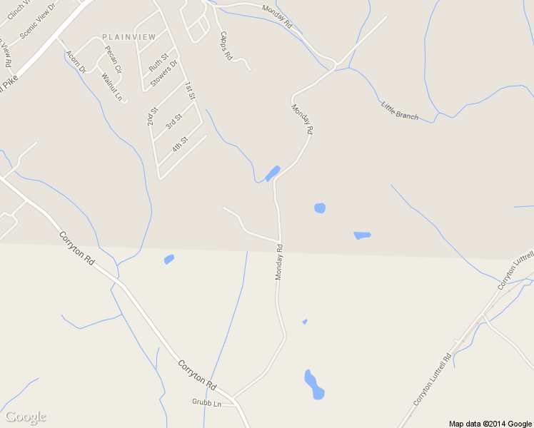 map of restaurants, bars, coffee shops, grocery stores, and more near 540 Monday Road in Corryton