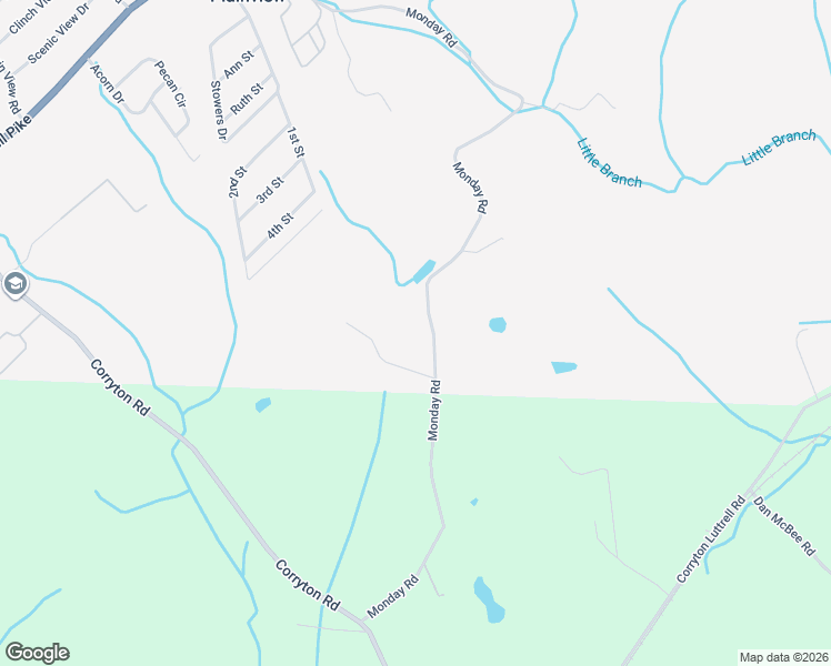 map of restaurants, bars, coffee shops, grocery stores, and more near 540 Monday Road in Corryton