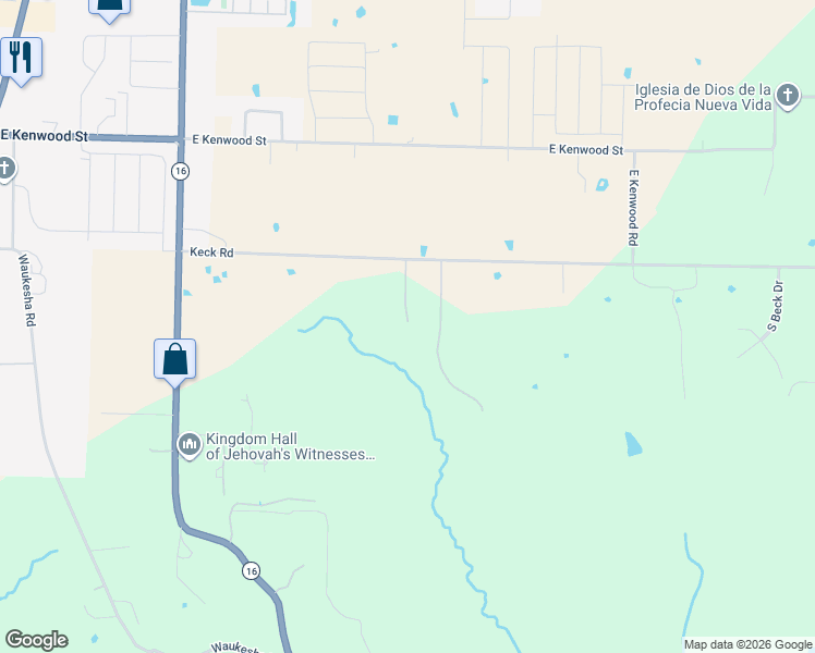 map of restaurants, bars, coffee shops, grocery stores, and more near 21191 Keck Road in Siloam Springs