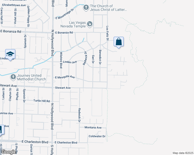 map of restaurants, bars, coffee shops, grocery stores, and more near 481 Benedict Drive in Las Vegas