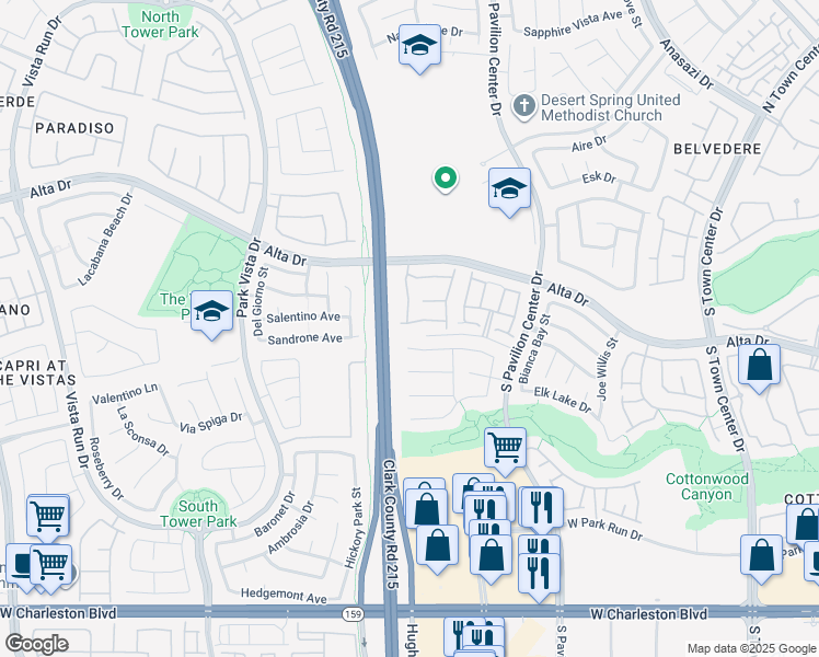 map of restaurants, bars, coffee shops, grocery stores, and more near 11045 Meadow Leaf Avenue in Las Vegas