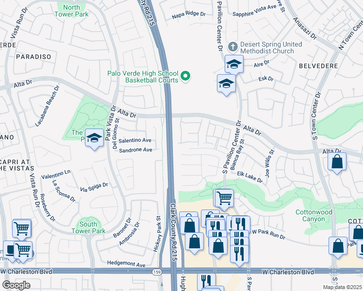 map of restaurants, bars, coffee shops, grocery stores, and more near 11045 Meadow Leaf Avenue in Las Vegas