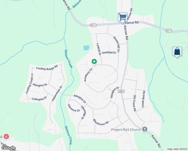 map of restaurants, bars, coffee shops, grocery stores, and more near 2004 Middleham Drive in Kernersville