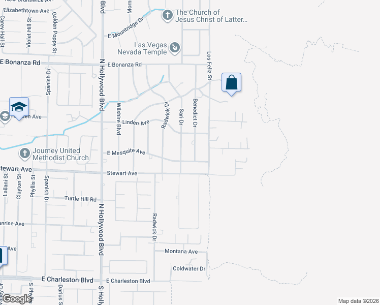 map of restaurants, bars, coffee shops, grocery stores, and more near 481 Benedict Drive in Las Vegas