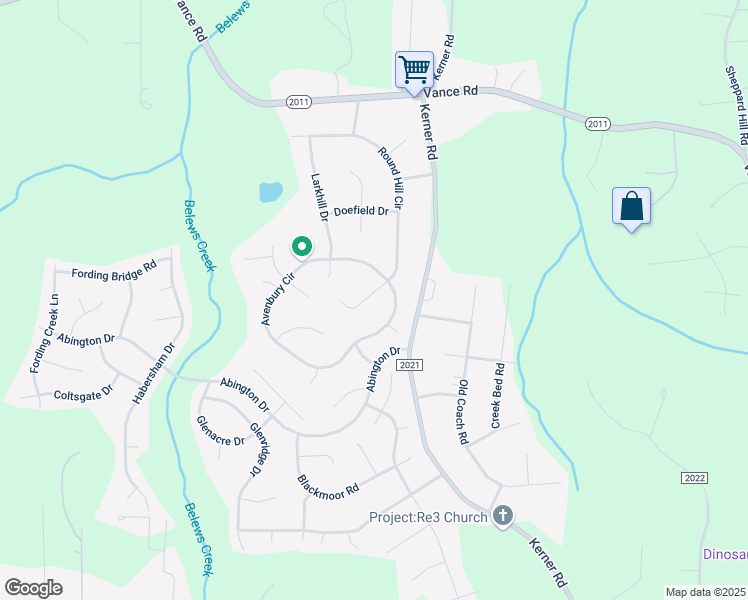 map of restaurants, bars, coffee shops, grocery stores, and more near 1633 Round Hill Circle in Kernersville