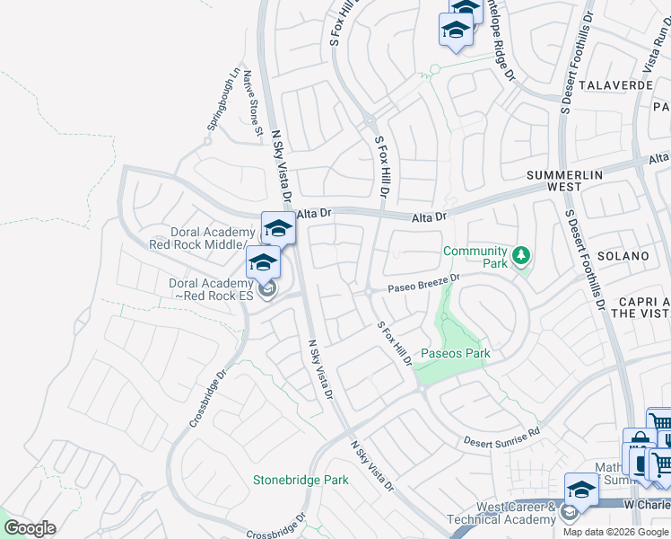 map of restaurants, bars, coffee shops, grocery stores, and more near 12291 Sandy Peak Avenue in Las Vegas