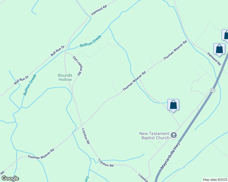 map of restaurants, bars, coffee shops, grocery stores, and more near 212 Cygnus Way in Maynardville